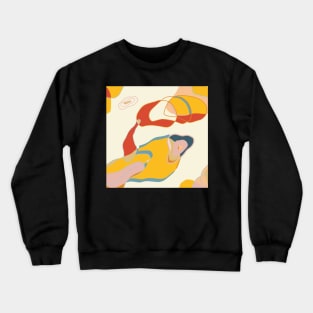 Abstract Art Shapes Earthy Colors Crewneck Sweatshirt